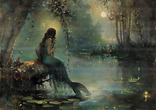 Moonlight Mermaid Art Print