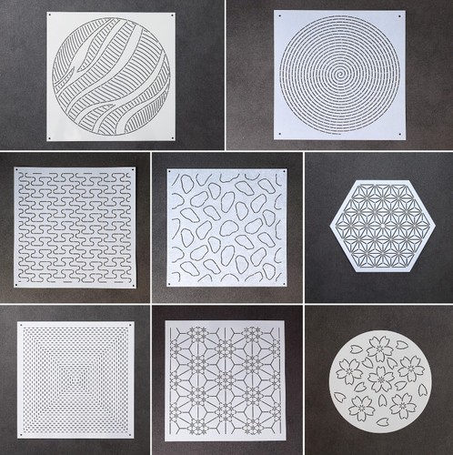 Sashiko stencils embroidery - sashiko,