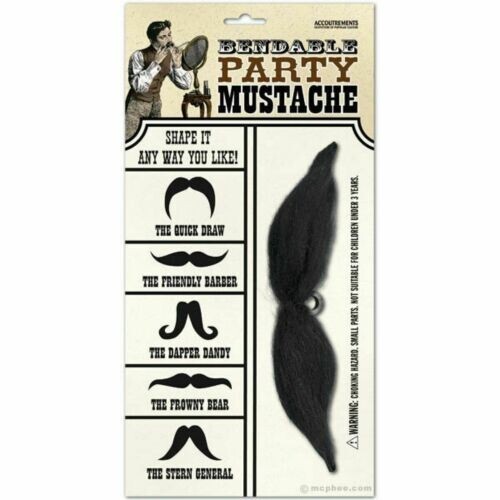 Fake moustache bendable shape - fake,