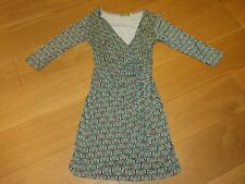 ladies N Willow blue green 3/4 sleeve fitted dress, size M/L