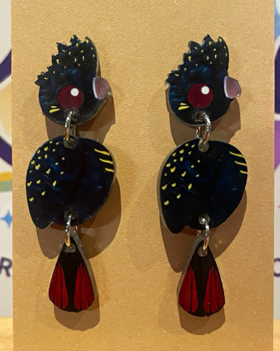 Fun quirky black parrot - quirky,