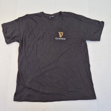 GUINNESS T-Shirt XL Black Men's Cotton Graphic Print Casual Style