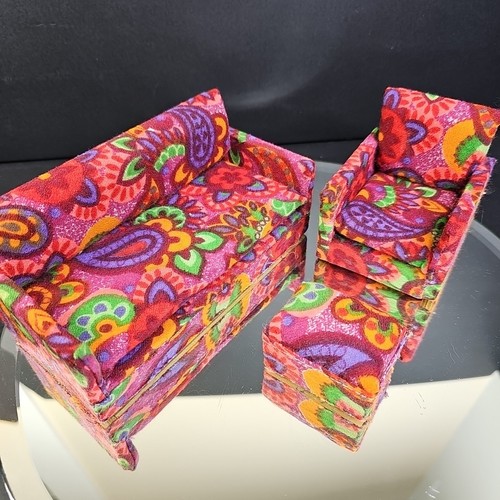 Vintage doll furniture sofa - vintage,