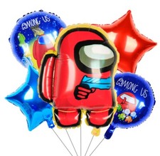 5pcs Set Among us Helium Foil