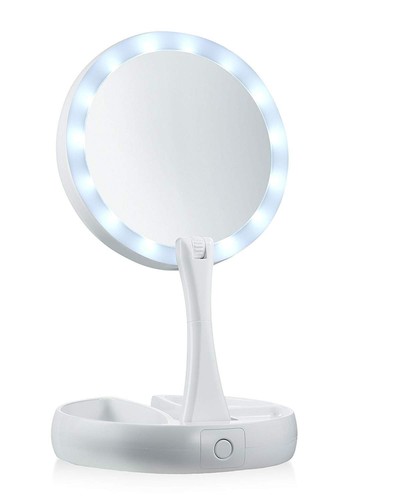 Led lighted folding makeup - led,