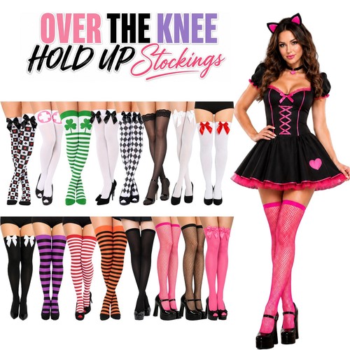 Womens bow stocking sexy over - bow,