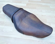 Harley Sportster Badlander Distressed Brown Leather Dual Seat Saddle XL 52000024