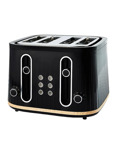 Black and wood textured scandi - black,