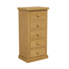 Chunky Pine 5 Drawer Tall