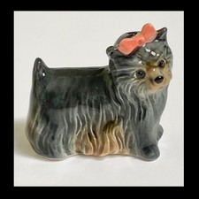 Goebel West Germany Cute Dog Miniature Ceramic Yorkshire Terrier Figurine