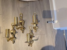 4x Vintage Brass Rosco Sconce