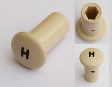 Classic Car "H" Heater Cream Knob for Morgan Alvis Morris Wolseley etc