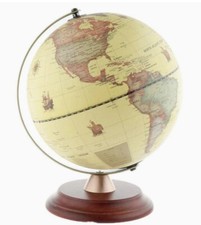 World Globe Lamp Night Light  Vintage 23cm Illuminated Italy