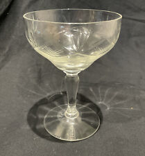 VINTAGE CHAMPAGNE GLASS COUPE CUP SAUCER CUT BAR WINE SPARKLING FIZZ PROSECCO