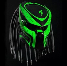 TOP PREDATOR MOTORCYLE HELMET  GREEN LINE (DOT & ECE CERTIFIED)