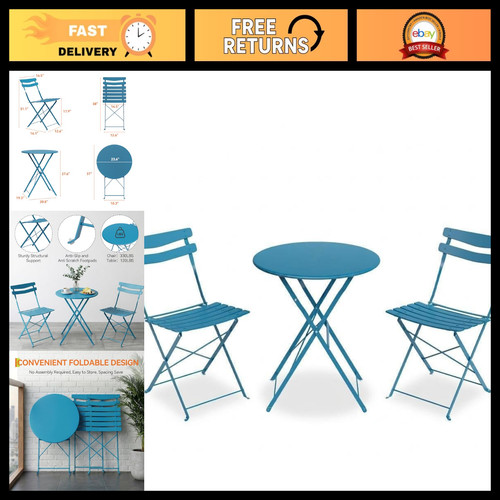 Piece folding metal bistro - metal,