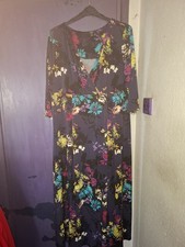 JOANNA HOPE PURPLE MULTI LONG DRESS....SIZE 24