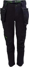 APACHE Slim Fit Mens Work Utility Pants Calgary Stretch Trouser W40/L29 BLACK