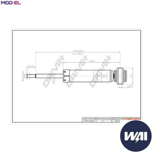 Shock absorber dp1610 0026 - absorber, dp1610.10.0026