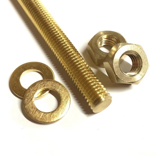 M10 brass threaded - bar, +