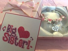 Girls big sister charm