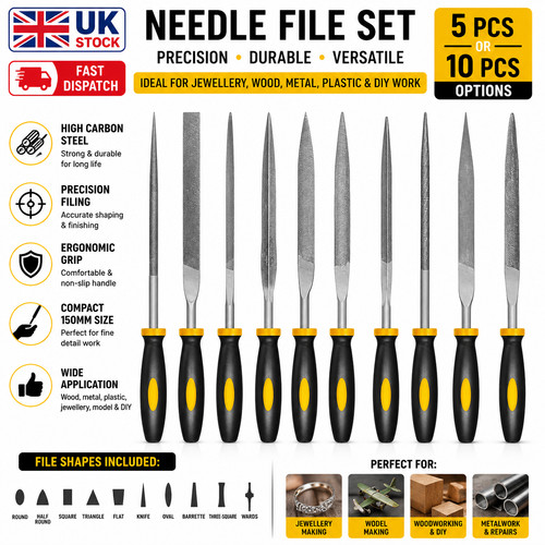 Needle file set 5pc 10pc - needle,