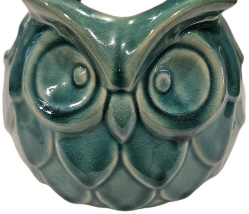 Vintage ceramic owl planter - ceramic,