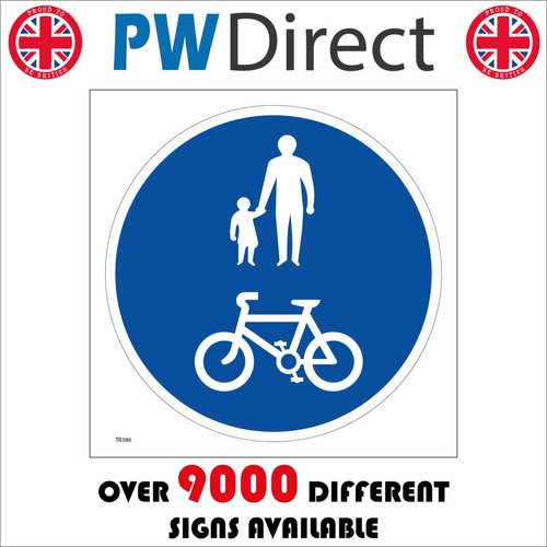 Sign pedestrian pedal cycle - sign,