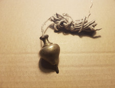 Vintage Solid Brass Plumb Bob with Steel Tip Made In England