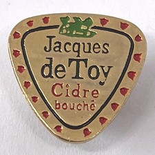 Jacques de Toy Cidre bouché Cider Promo Enamel Pin Badge Brewery Breweriana Bar