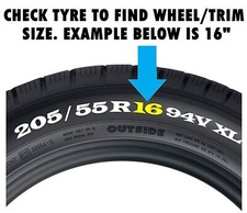 4x Wheel Trims Hub Cap 14"