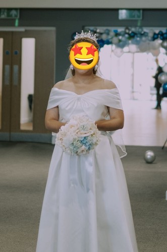 White wedding dress - white,