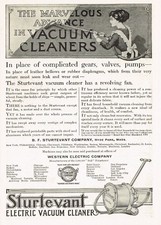 Antique Sturtevant Electric Vacuum Cleaner Art Print Ad b