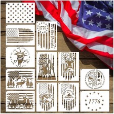 12 Pcs American Flag Star