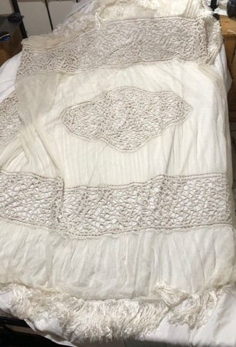 Vintage boho cream crochet - vintage,