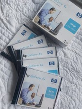 5 x HP Blank DVD+RW discs 4x 4.7GB 120 mins Rewritable