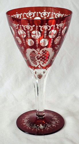 Large ruby flashed bohemian - a,