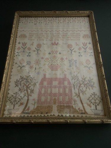 Georgian sampler print gilt - georgian,