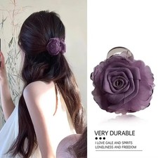 Mesh Hair Clip Rose Flower