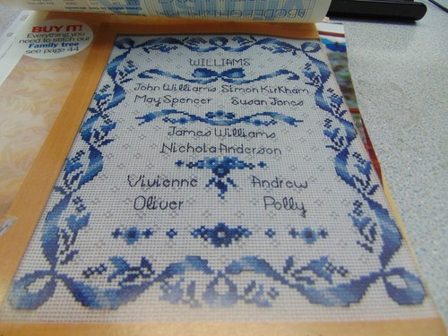 Family tree sampler - family,