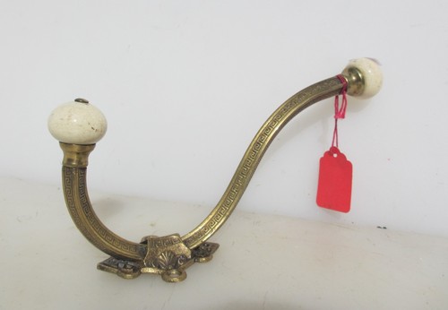 Large antique brass hook old - large,