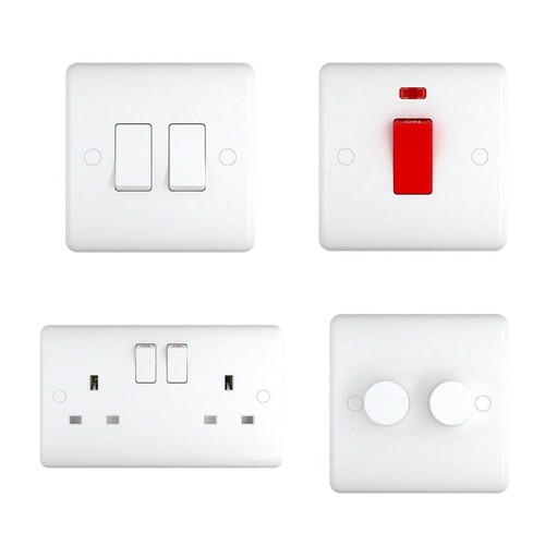 White plastic slim line - white,