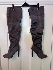 Primark Grey Faux Suede Over