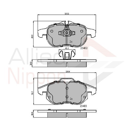 Brake pads set for vauxhall - set,