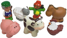 ELC Happyland Farm Animals Cow Sheep Hen  Pig  Horse Farmer  Scarecrow Figures