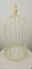 Cream Metal Decorative Birdcage Wedding Centrepiece Candle Cover 42 X 22 Cm