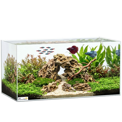 Pawhut 51l glass aquarium - pawhut,