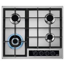 AEG HGB64420YM 60cm Stainless Steel Gas Hob