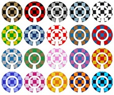 ACCLAIM Self Adhesive Large Check Bowls Bowlers Stickers Sets Of 4 Self Adhesive
