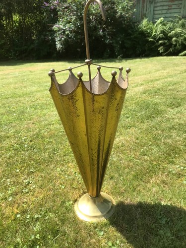 Vintage brass umbrella - brass, shaped